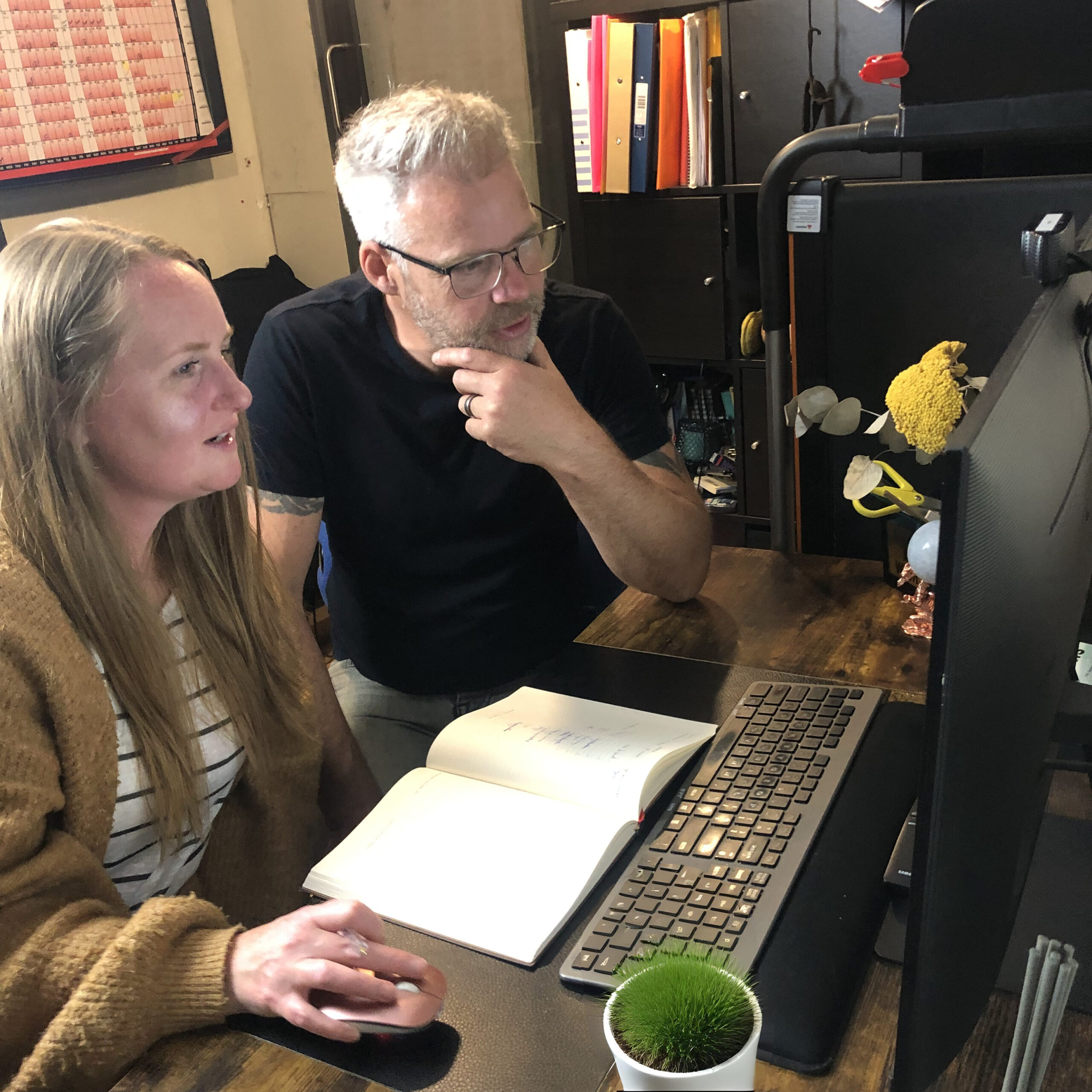 Adam reviewing a business startup plan—no fluff, just actionable feedback.